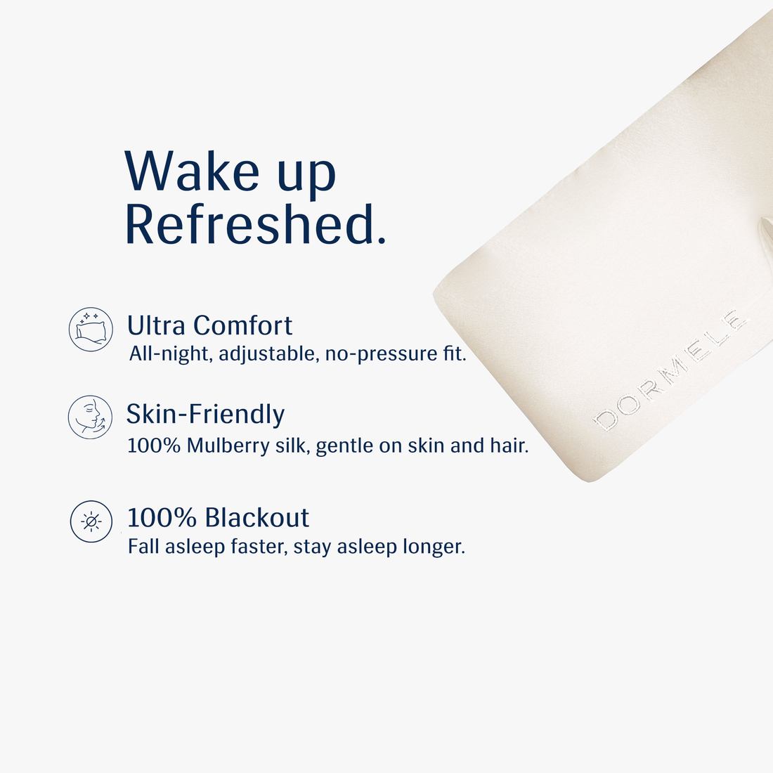 Masque de sommeil en soie de qualité supérieure