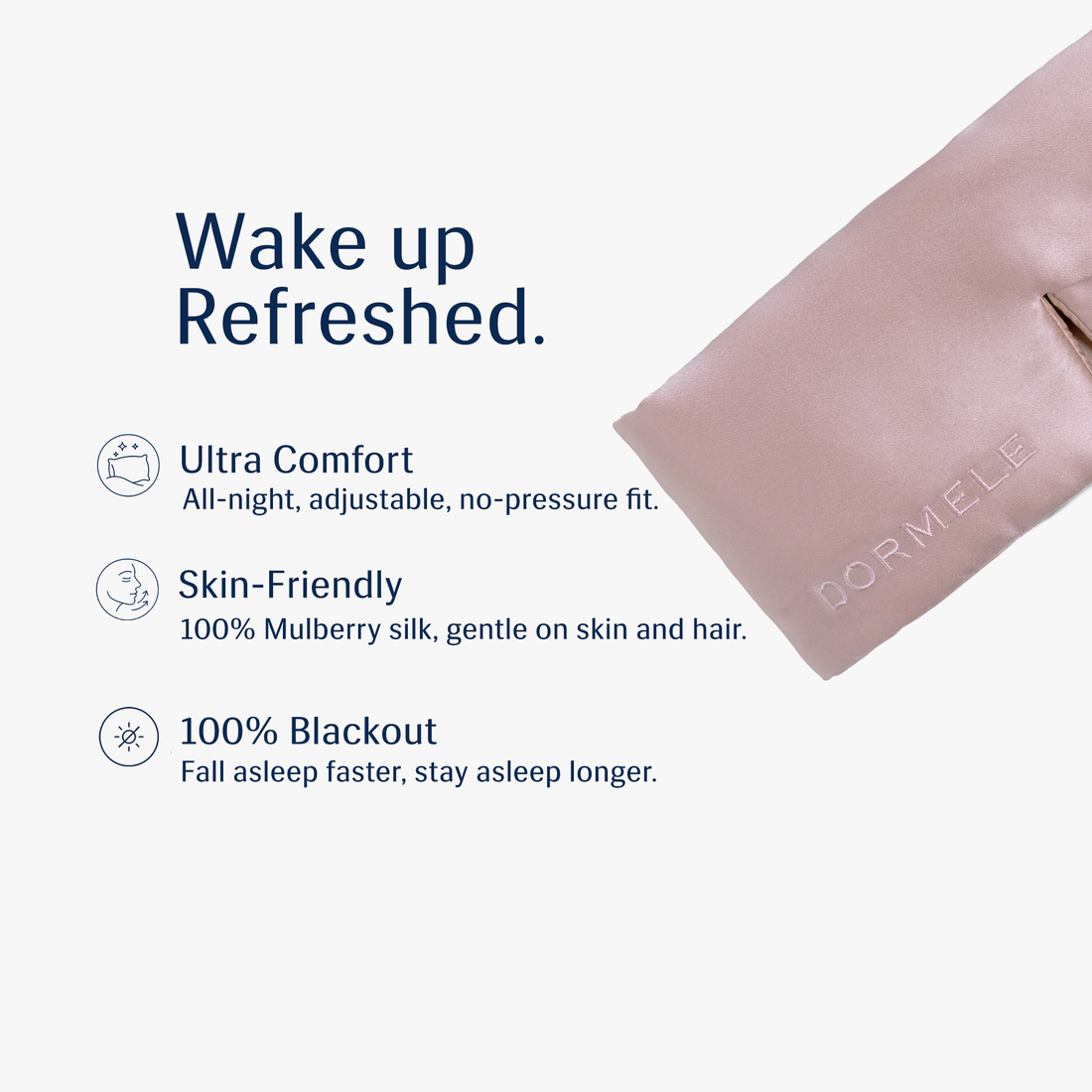 Masque de sommeil en soie de qualité supérieure