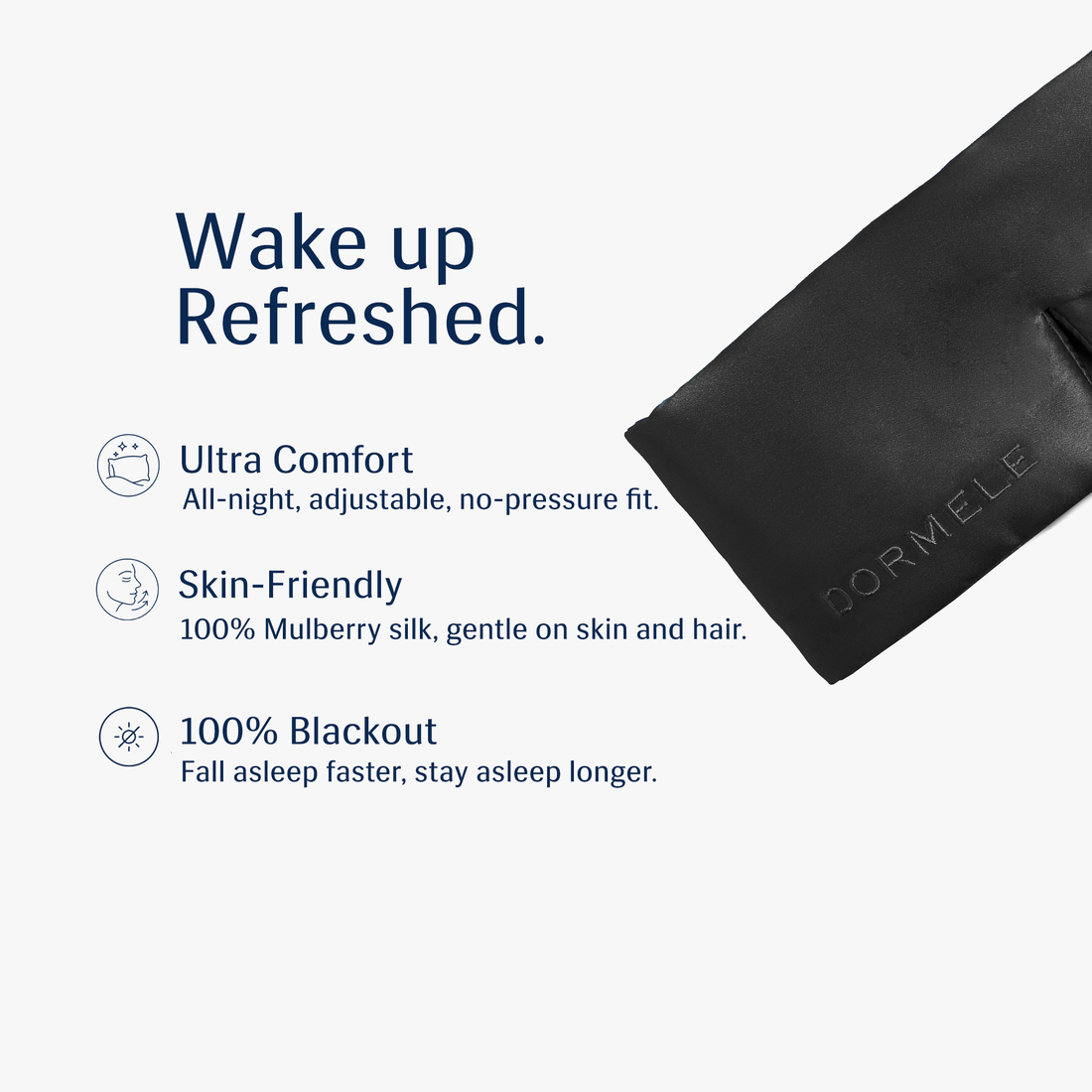 Masque de sommeil en soie de qualité supérieure