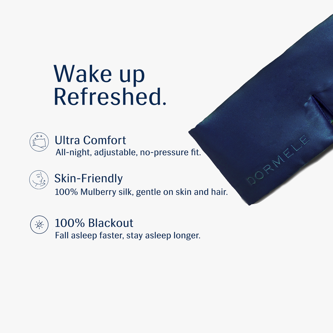 Masque de sommeil en soie de qualité supérieure